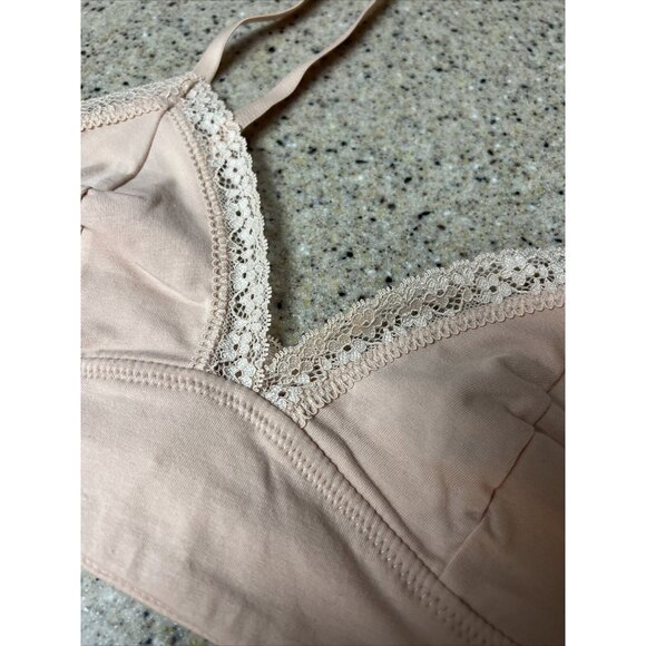 Jenni On Repeat Wide Lace Trim Bralette Chai Nude - Picture 3 of 4